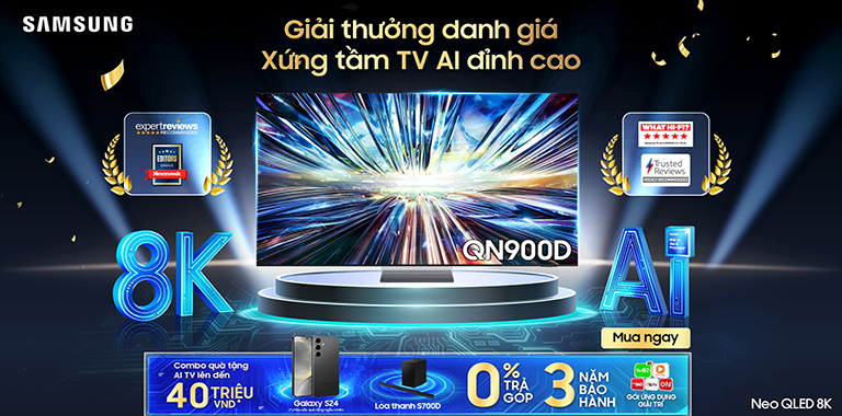 SAMSUNG NEO QLED 8K, XỨNG TẦM TV AI ĐỈNH CAO