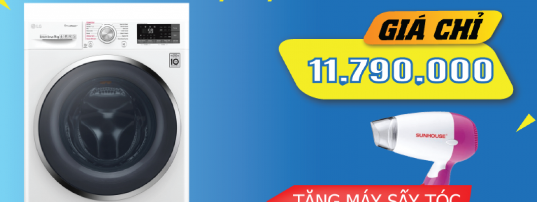 [NEW 2019]  Máy giặt LG Inverter 9 kg FC1409S4W (01.07.2019)